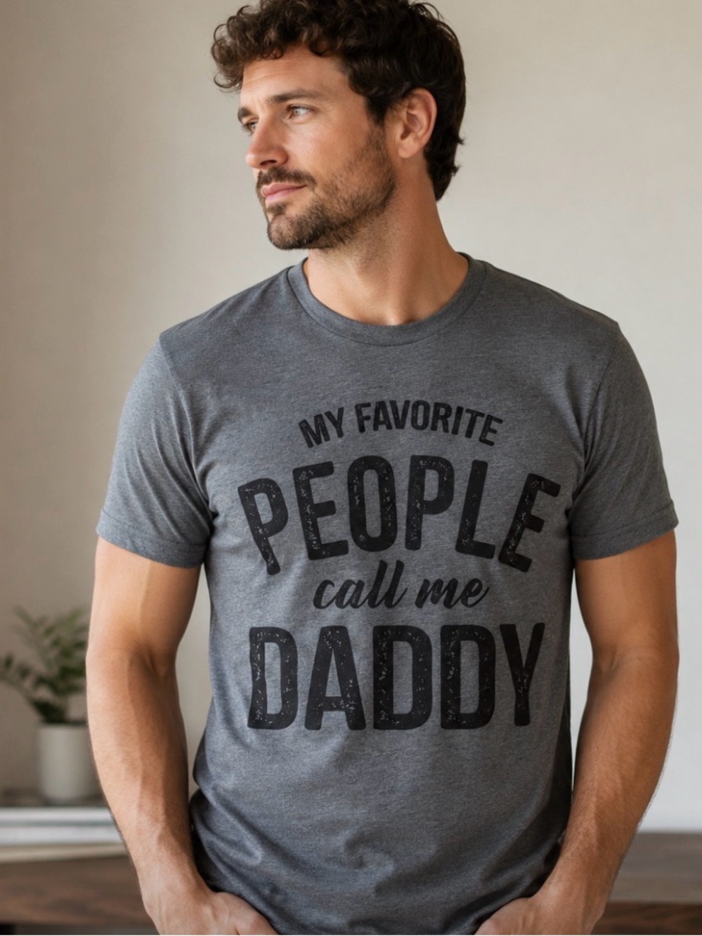 By CRAZY DOG: Men's T-shirt "My Favorite People Call Me Daddy", Size XL *NEW